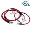 Kit durite aviation QRP - ROUGE pour quad SUZUKI LTZ 400 - KAWASAKI KFX 400 - ARCTIC CAT DVX 400