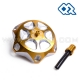 Bouchon de réservoir Aluminium Jaune/Or - QuadRacing Product