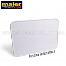 Plaque num&eacute;ro rectangulaire en plastique blanc