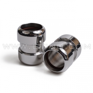 Paire de raccords d'&eacute;chappements Chrome - BANSHEE