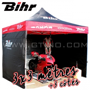 Tonnelle pliable 3x3 + c&ocirc;t&eacute;s - BIHR