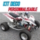 Kit déco GTINO (blanc & rouge) sur quad YAMAHA YFZ Raptor 450