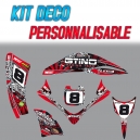 Kit d&eacute;co complet "REDSUN" et personnalisable pour quad W-TEC ERASER