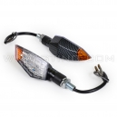 Clignotants look carbone &agrave; LED orange + lumineux lat&eacute;ral