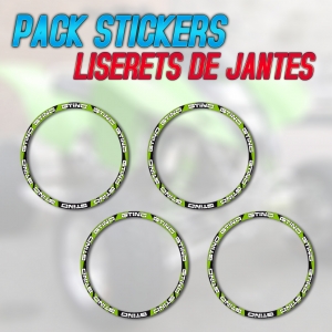 Pack liserets de jantes - Green/Black