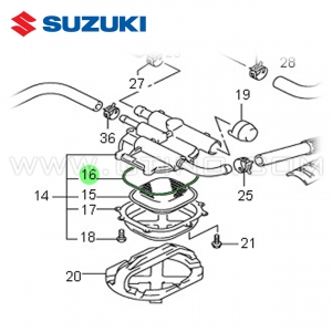 Joint O'Ring filtre &agrave; essence - SUZUKI LTR 450