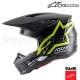 Casque de cross SM5 COMPASS by ALPINESTARS (BLACK YELLOW FLUO MATT)