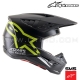 Casque de cross SM5 COMPASS by ALPINESTARS (BLACK YELLOW FLUO MATT)