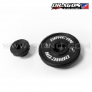 Bouchons de carter en aluminium anodis&eacute; NOIR - DRAG'ON
