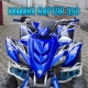 Kit déco "YAM-60TH-BLUE" pour quad YAMAHA YFM Raptor 350