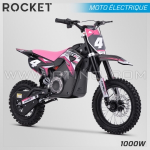 DIRT BIKE ENFANT &Eacute;LECTRIQUE | HIRO ROCKET 1000W | ROSE