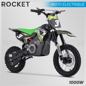DIRT BIKE ENFANT &Eacute;LECTRIQUE | HIRO ROCKET 1000W | VERT