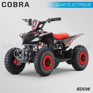 QUAD ENFANT &Eacute;LECTRIQUE | HIRO COBRA 800W | ROUGE