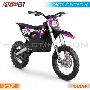 DIRT BIKE ENFANT &Eacute;LECTRIQUE | XTRM NRJ 1600W | ROSE