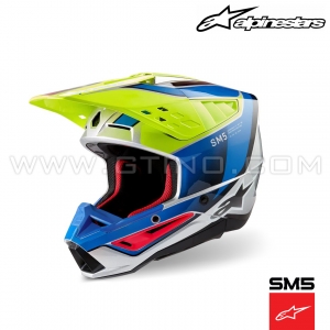 Casque SM5 | SAIL "Blue Silver & Yellow" by ALPINESTARS