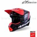 Casque SM3 | RADIUM "Black, Red & White" - ALPINESTARS