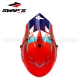 Casque Cross Bleu / Rouge / Blanc - SWAP'S BLUR S818