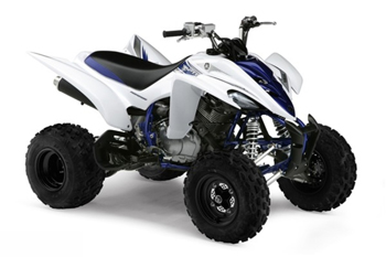 Kit déco pour quad Yamaha YFM RAPTOR 350 version blanche et bleu carbone Yamaha YFM RAPTOR 350