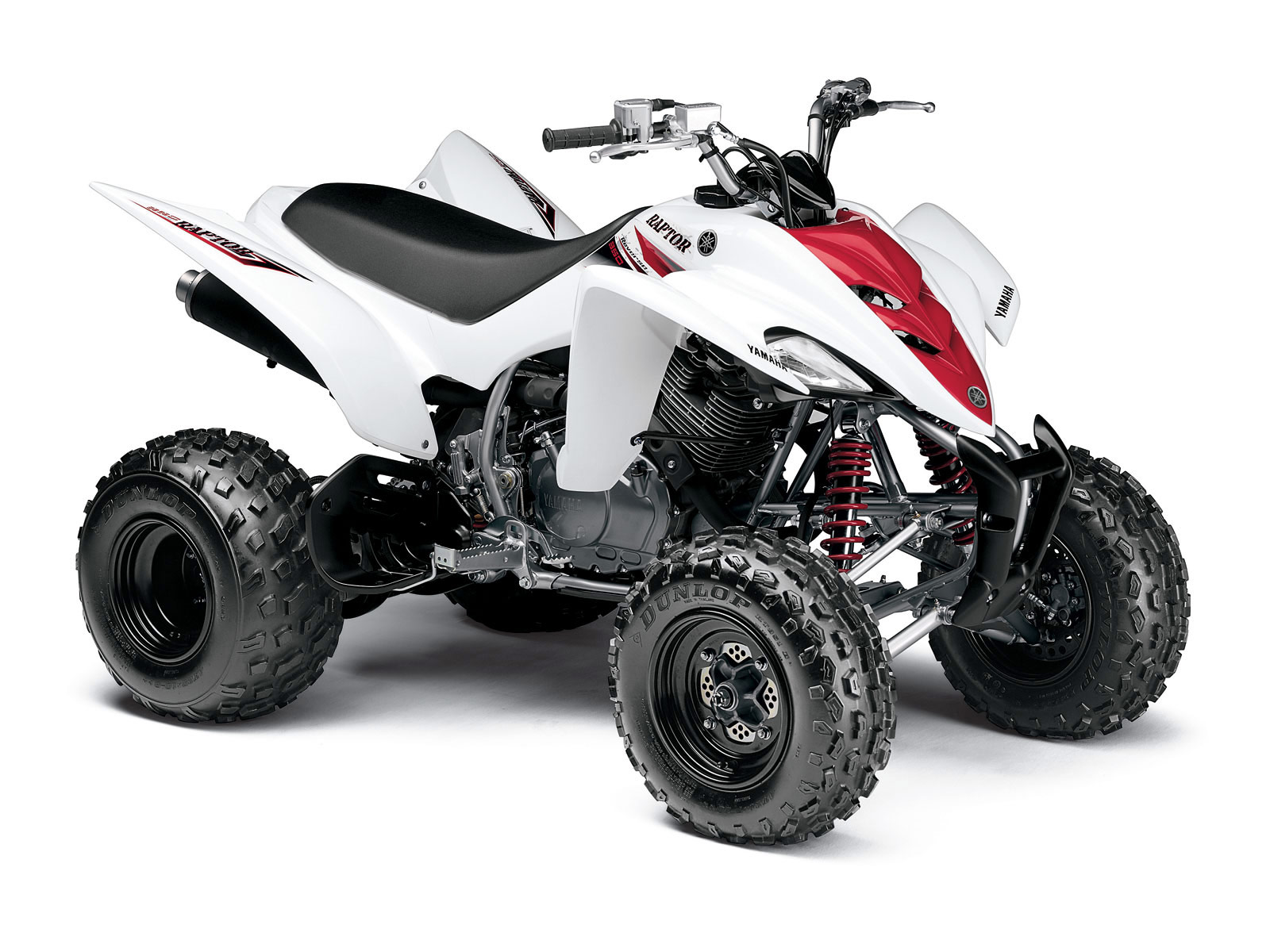 Kit déco pour quad Yamaha YFM RAPTOR 350 version blanche et rouge Yamaha YFM RAPTOR 350