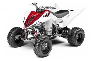 Kit déco pour quad Yamaha YFM RAPTOR 700 version Blanc & rouge carbone Yamaha YFM RAPTOR 700